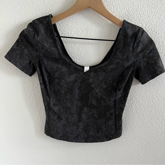 lululemon athletica Tops - Lululemon Align Short Sleeve Top Hideaway Camo Deep Coal Multi 2